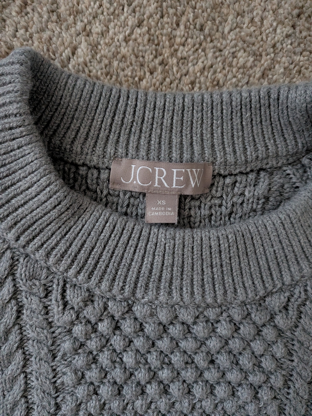 J.Crew Gray Knit Pullover Sweater